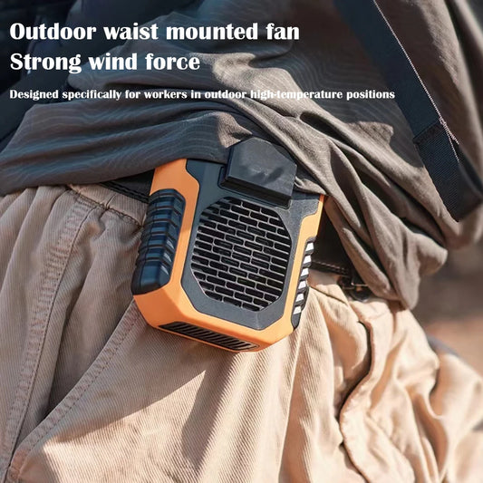 Portable Waist Mounted Fan with flashlight